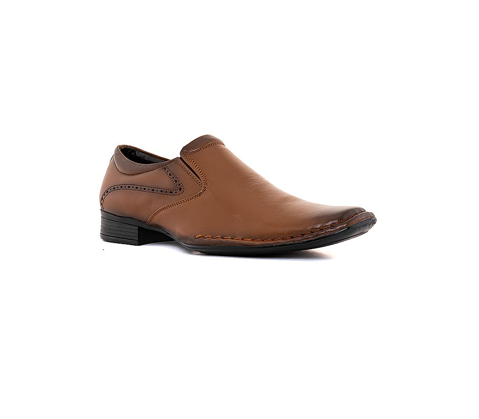 KHADIM Lazard Brown Leather Formal Slip On Shoe for Men 4930203
