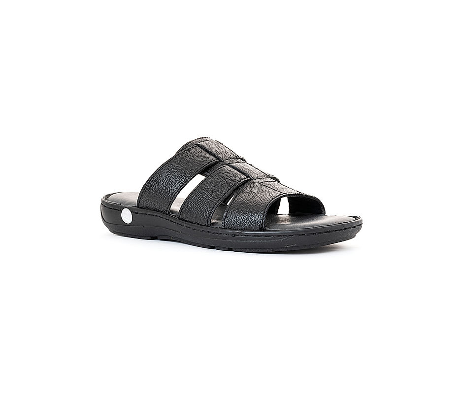 Buy British Walkers Black Leather Mule Sandal for Men Online at Khadims 50531650561