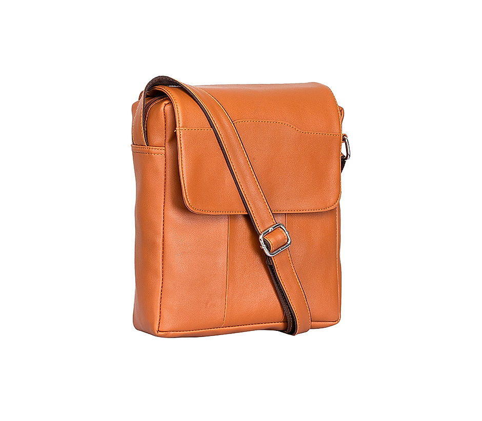 Khadim Brown Crossbody Messenger Bag for Men 5092653