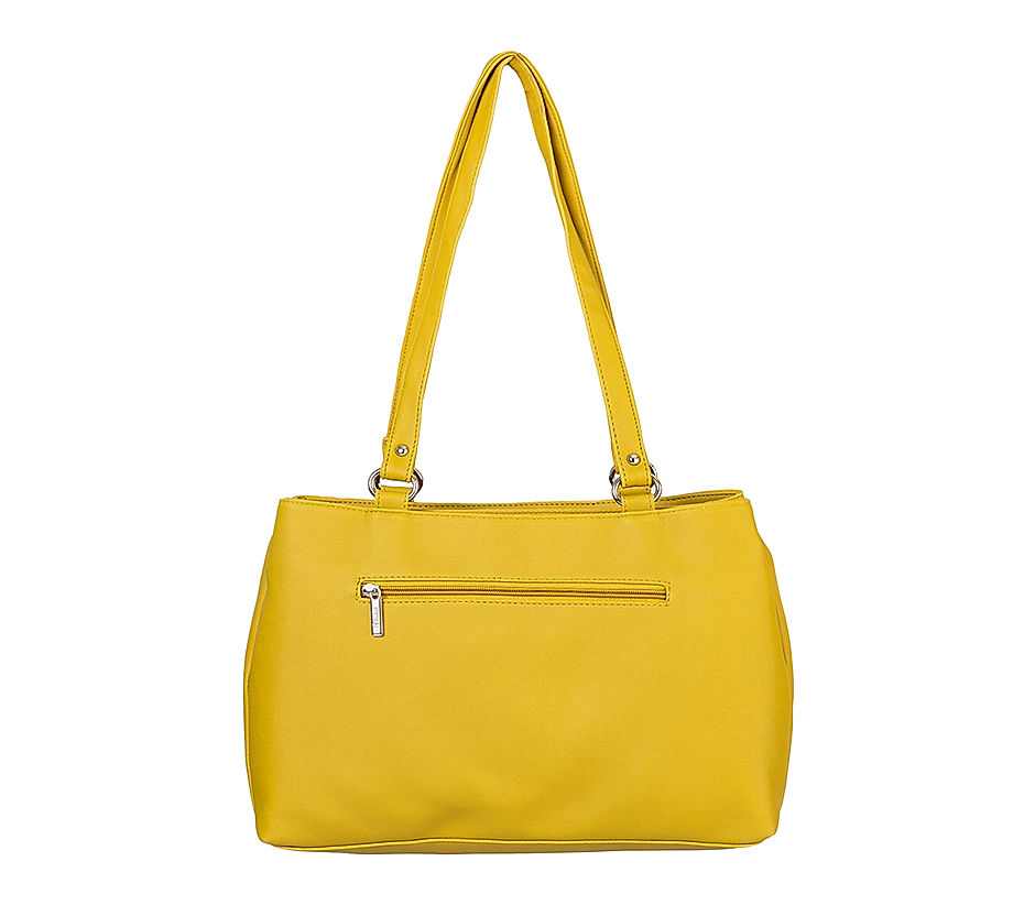 Khadim Yellow Handbag for Women 5092688