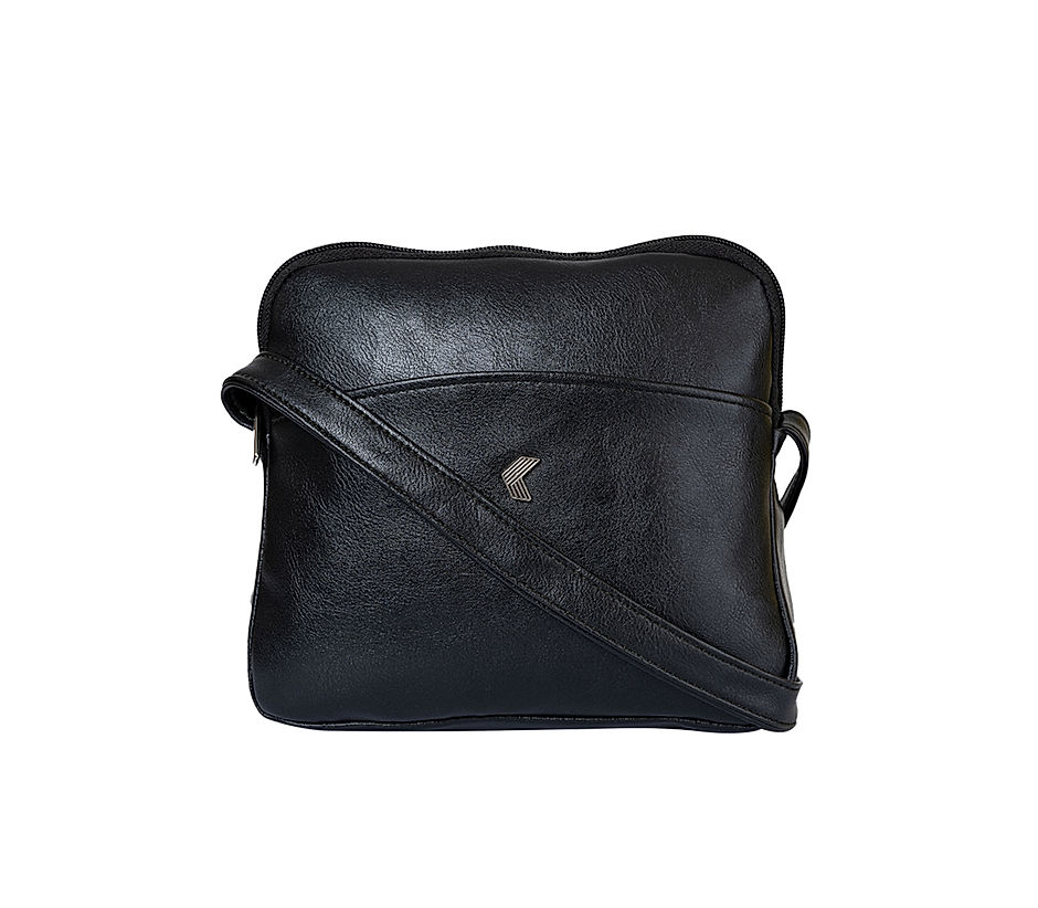 Khadim Black Crossbody Sling Bag for Women 5092706
