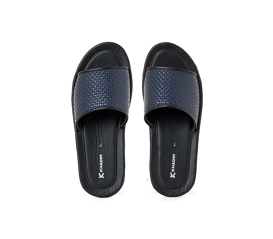 KHADIM Navy Blue Casual Mule Slip On Sandal for Men (5150599)
