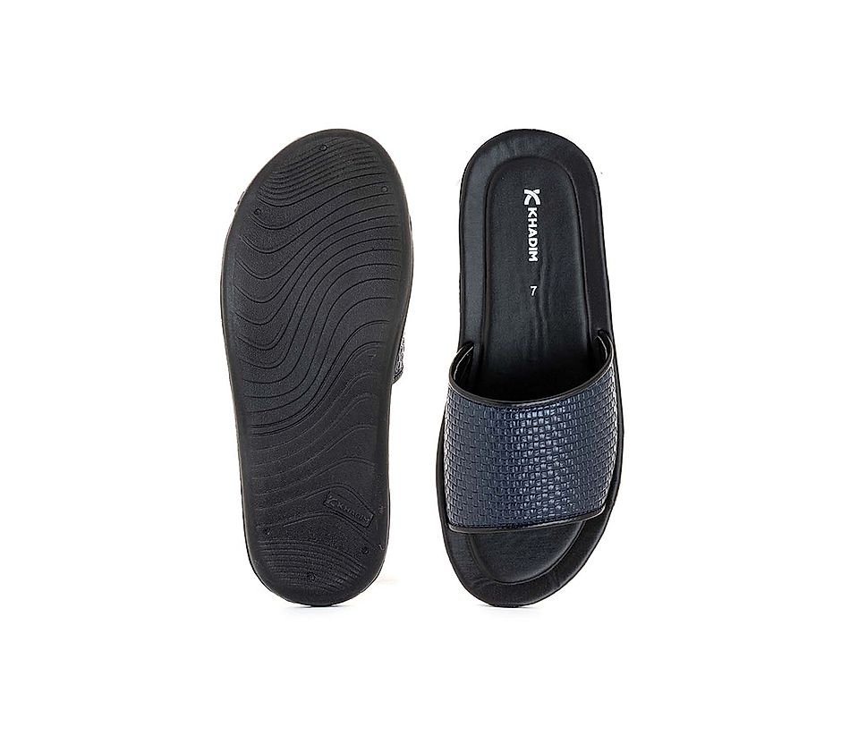 KHADIM Navy Blue Casual Mule Slip On Sandal for Men (5150599)