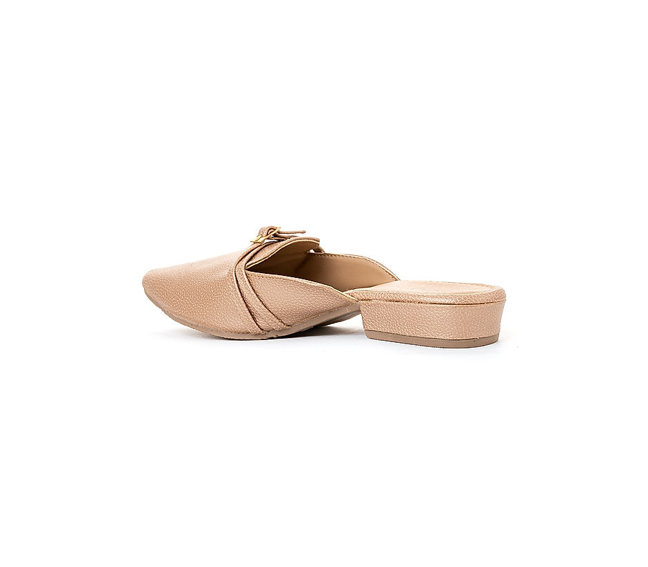 Gold flat mules clearance