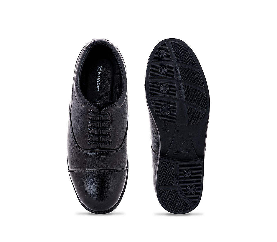 KHADIM Black Leather Formal Oxford Shoe for Men (5180186)