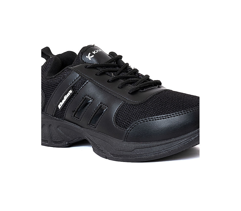 KHADIM Black School Sports Shoes for Boys - 8-13 yrs (5197576)