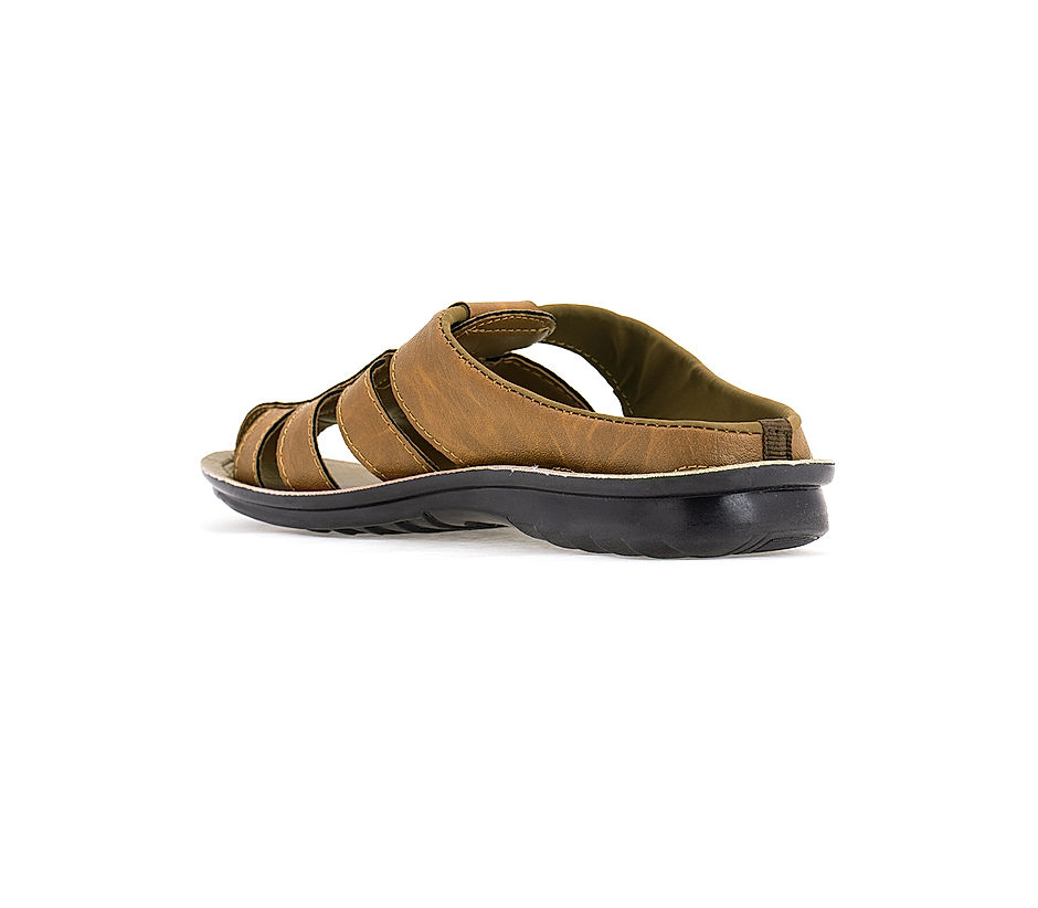 KHADIM Tan Brown Casual Mule Slip On Sandal for Men (5201193)