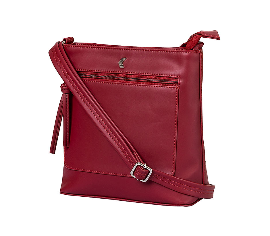 Khadim Burgundy Crossbody Sling Bag for Women 5211175