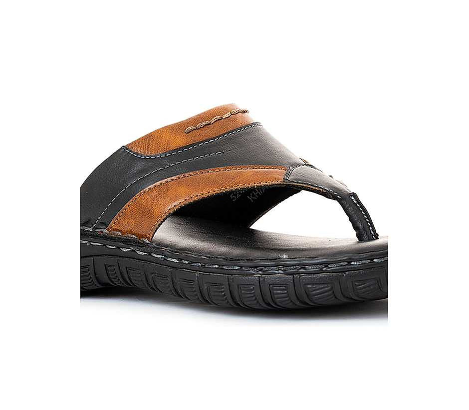 KHADIM Pedro Black Casual Flip Flops for Boys - 8-13 yrs (5240746)