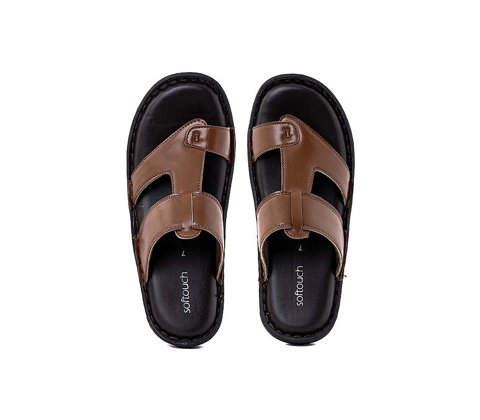 KHADIM Softouch Brown Casual Slip On Sandal for Men 5241043