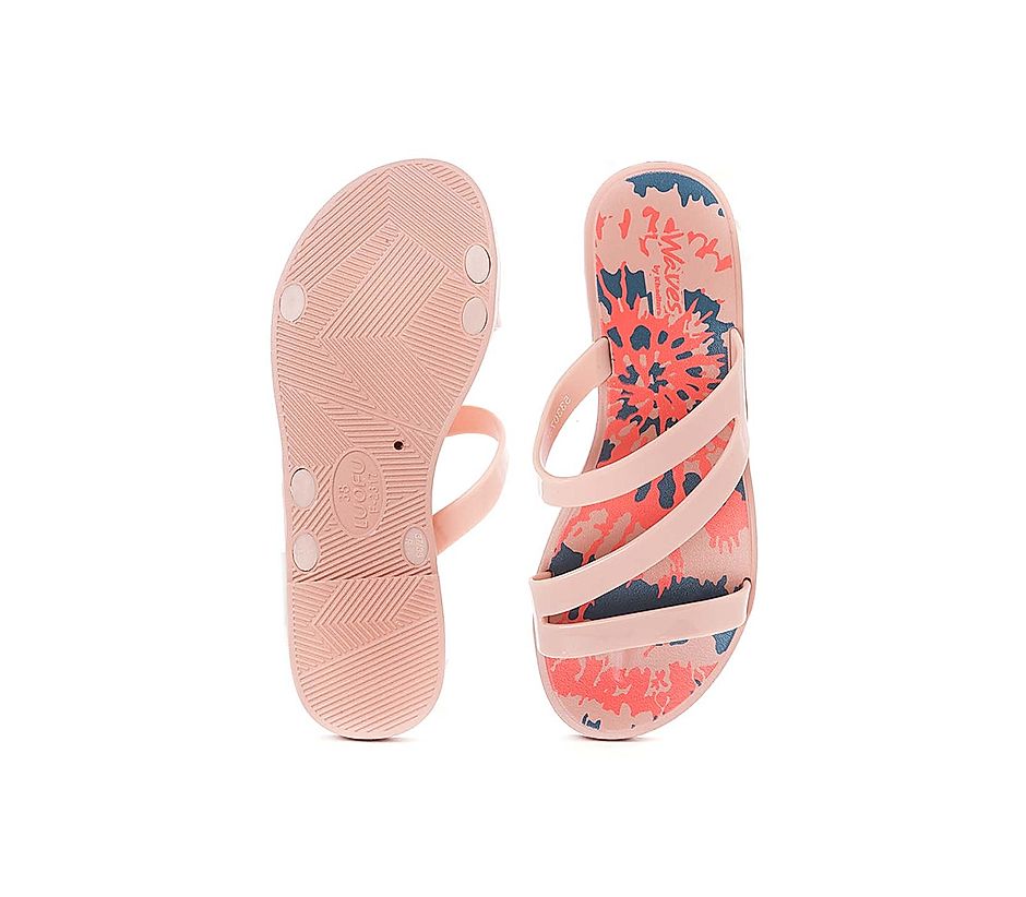 KHADIM Waves Pink Washable Slide Slippers for Women (5330738)