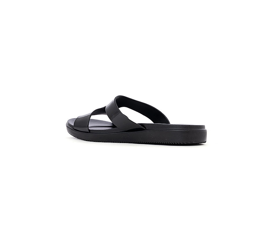 Waves Black Slide Slippers for Women