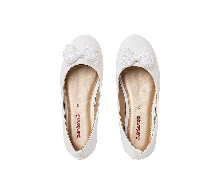 Adrianna Girls White Ballet Flats