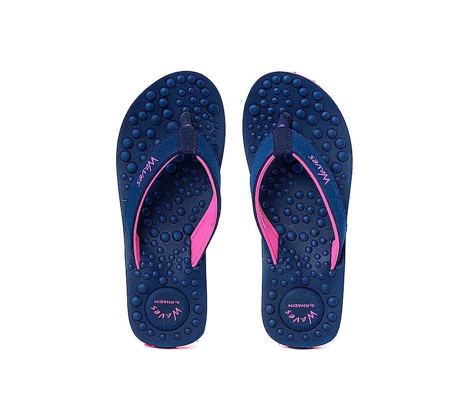 Waves Women Navy Casual Flip Flop