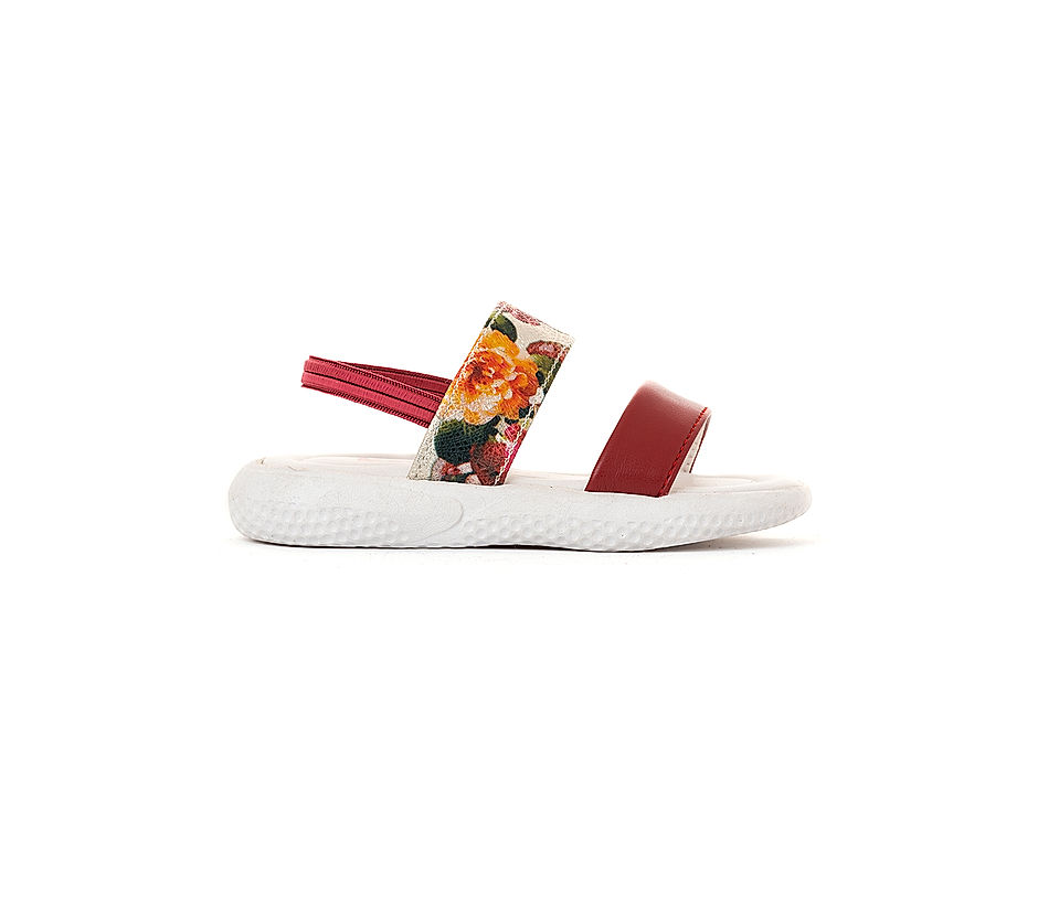 KHADIM Bonito Maroon Red Flat Slingback Sandal for Girls - 2-4.5 yrs (5610685)