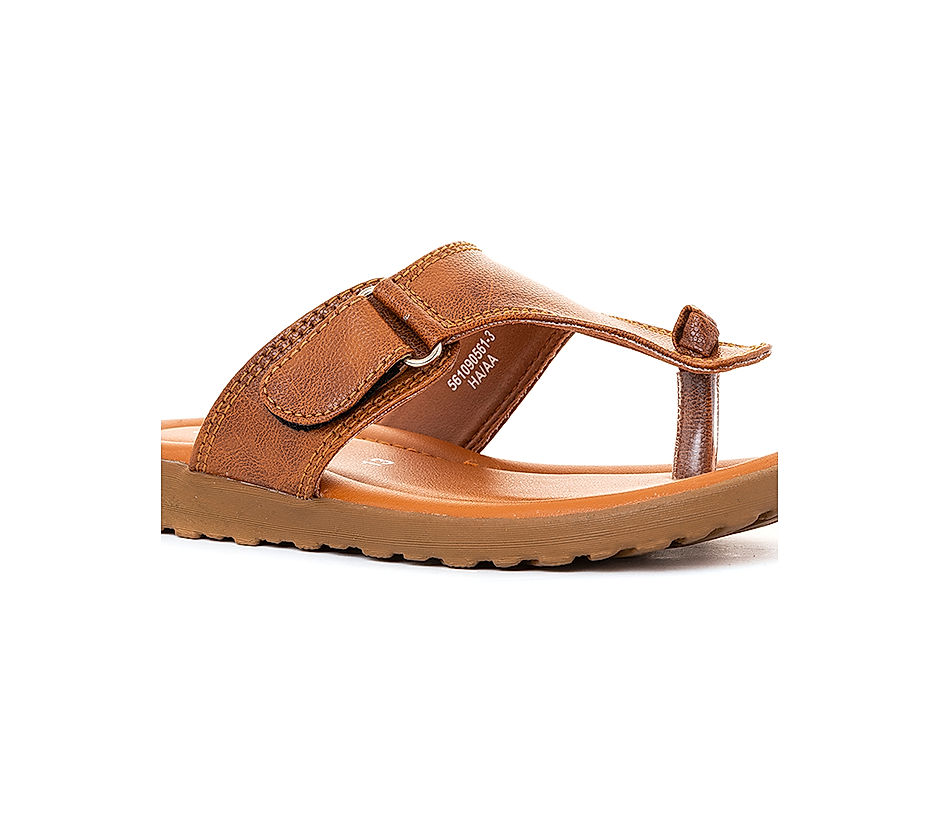 KHADIM Pedro Tan Brown Casual Flip Flops for Boys - 5-13 yrs (5610903)