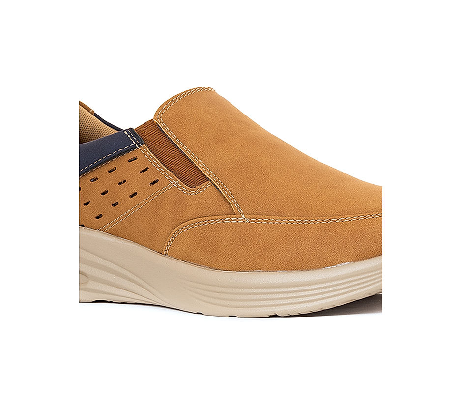 KHADIM Turk Tan Brown Slip On Sneakers Casual Shoe for Men 5660963