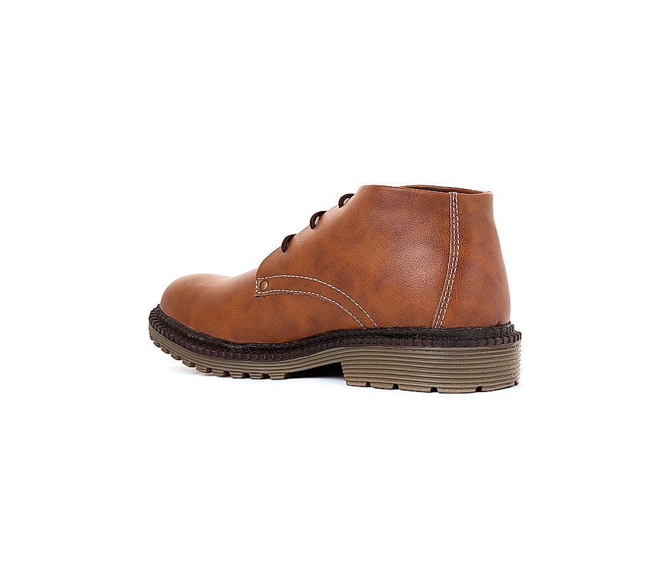 KHADIM Turk Brown Derby Dress Boots for Men 5660984