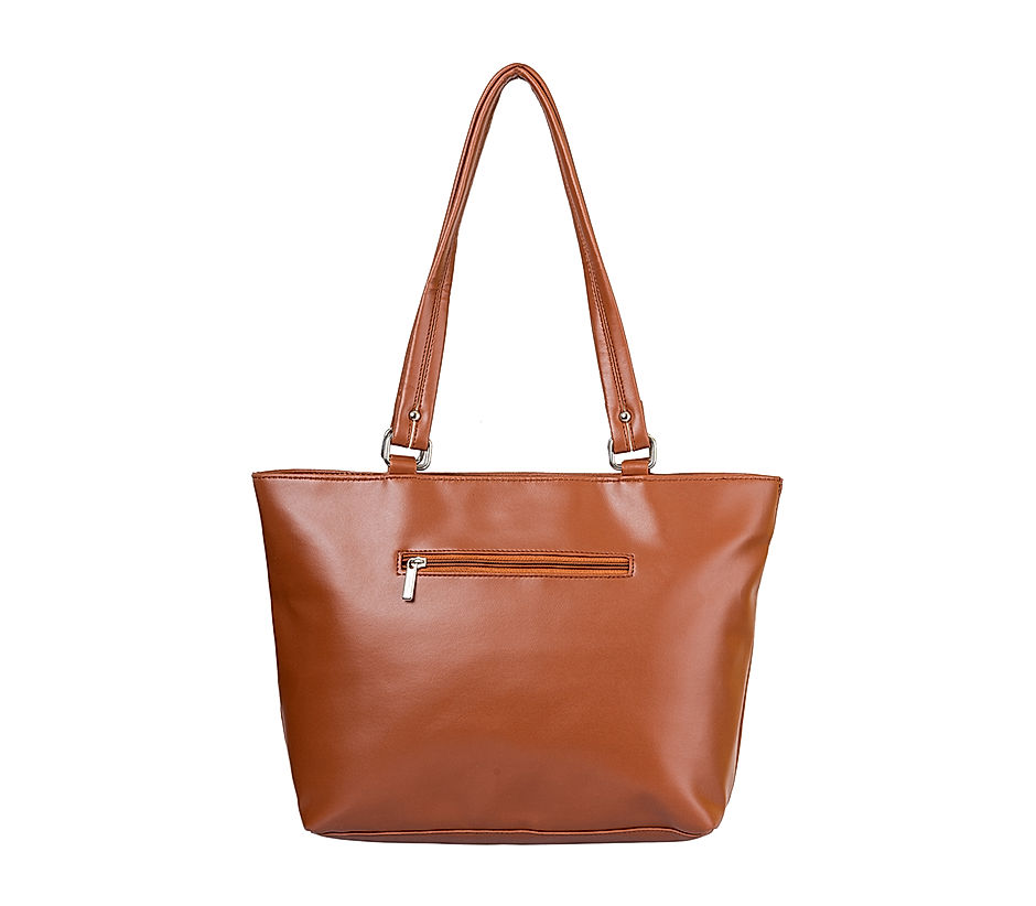 Khadim Brown Tote Handbag for Women 5710453