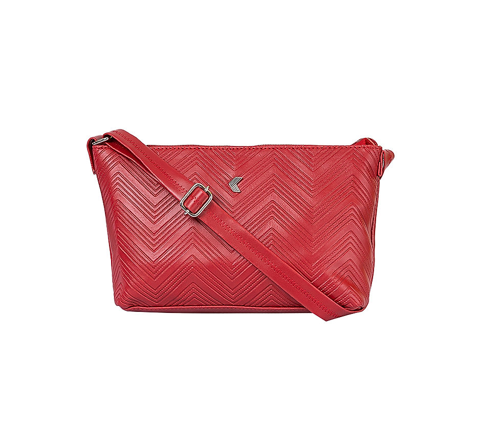 Khadim Cherry Red Crossbody Sling Bag for Women 5710475