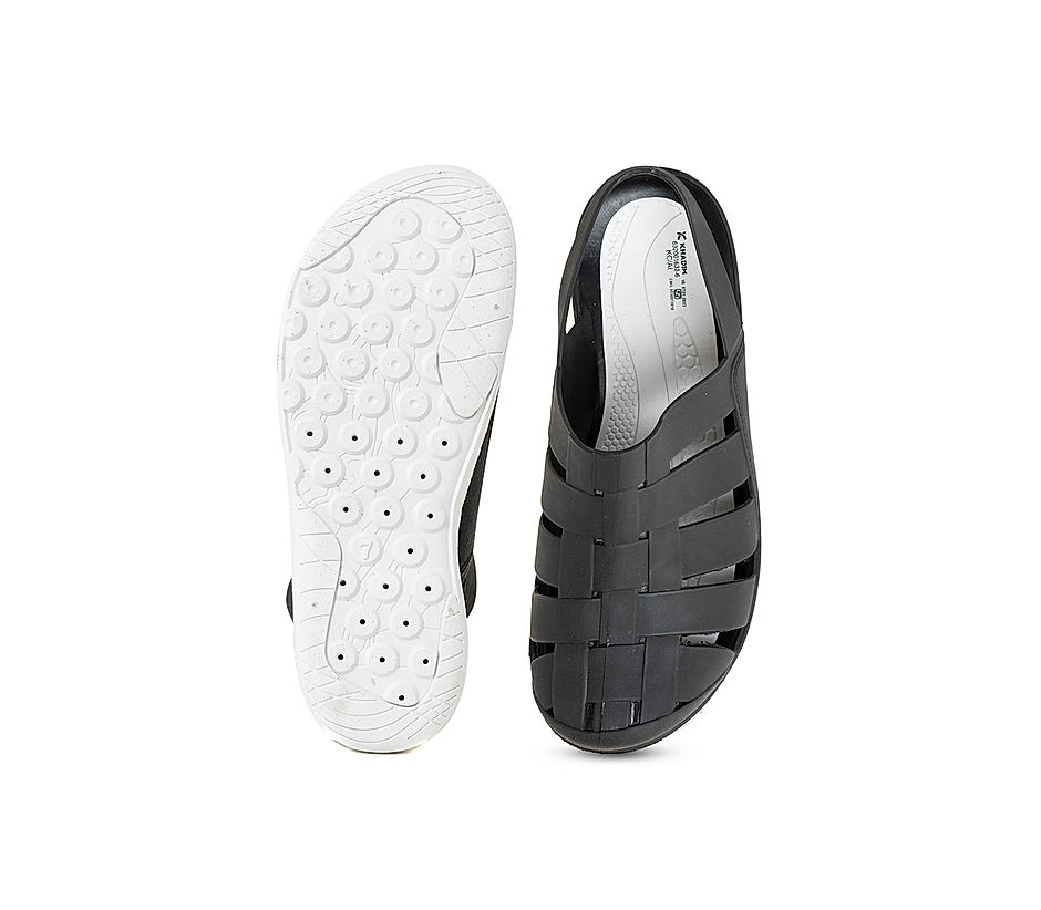 KHADIM Black Washable Clog Sandal for Men (6320016)