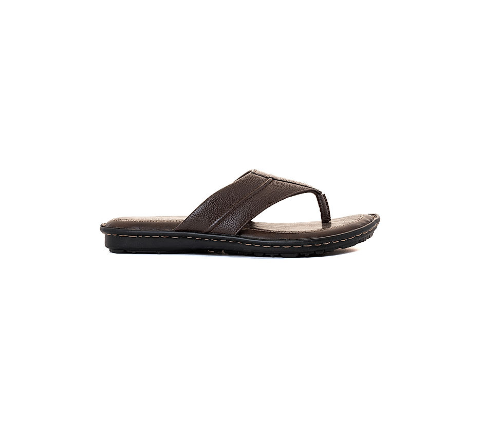 KHADIM Softouch Brown Casual Flip Flops for Men 6410234