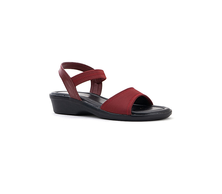 Maroon sandals flat online