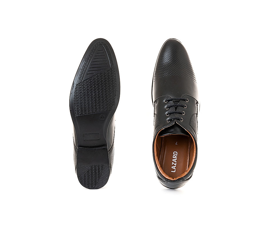 KHADIM Lazard Black Formal Derby Shoe for Men (6550206)