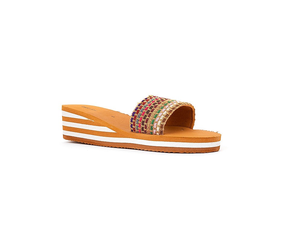 Wedge heel slide sandals 2025