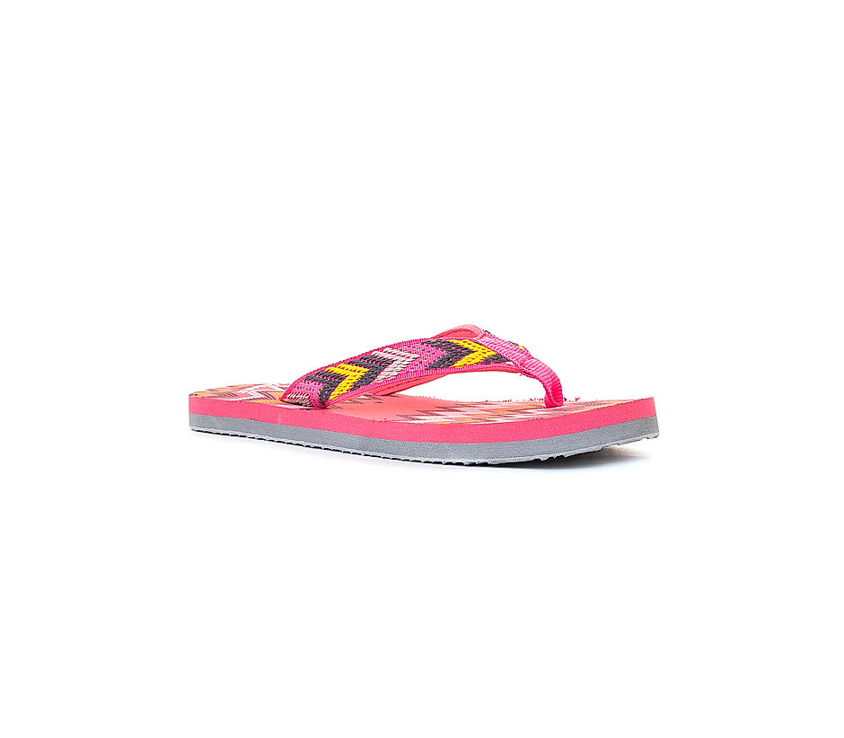 KHADIM Waves Pink Indoor Thong Slippers for Women 6690075