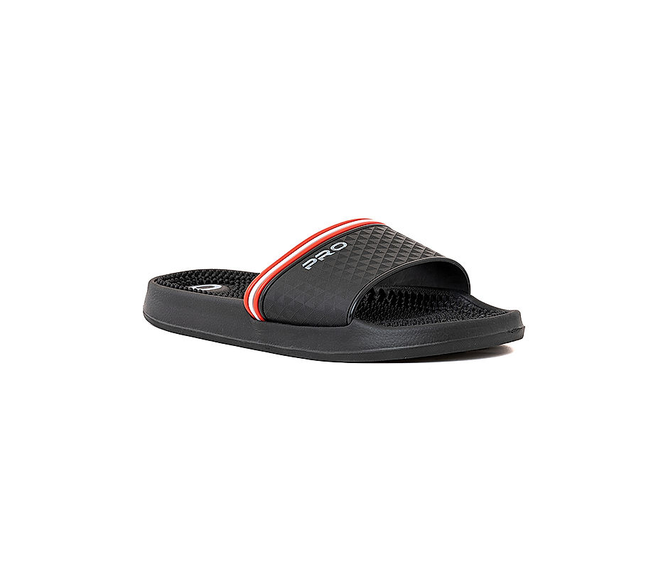 KHADIM Pro Black Washable Mule Slide Slippers for Men 6760406