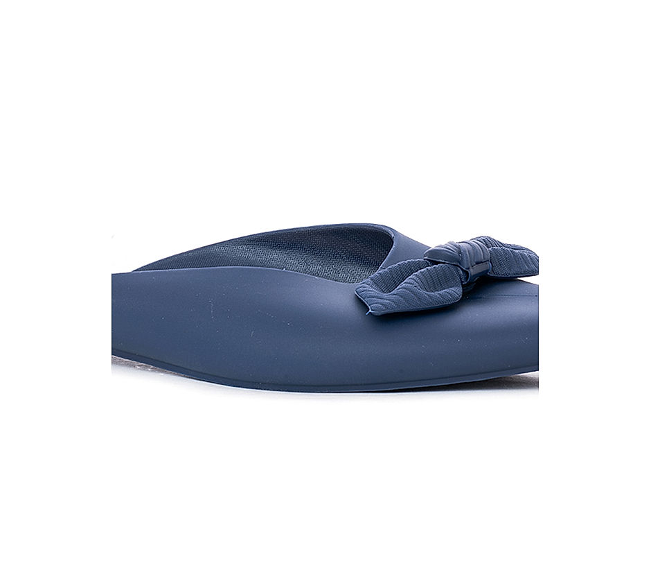 KHADIM Waves Navy Blue Washable Mule Slide Slippers for Women (6790079)