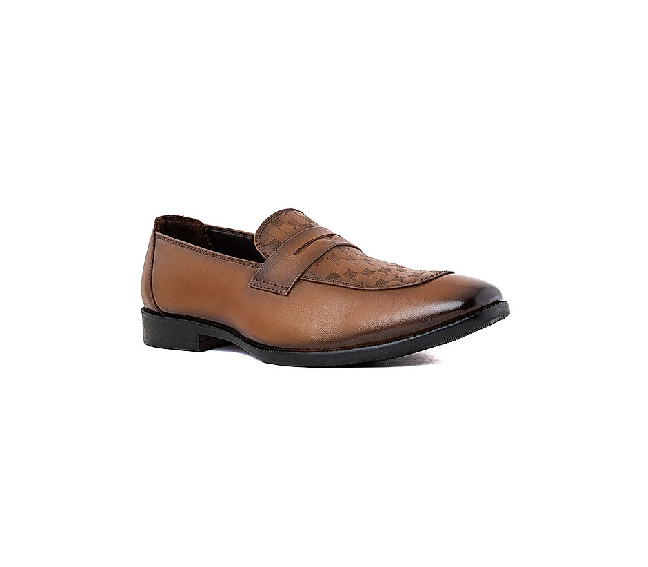 KHADIM Lazard Brown Leather Penny Loafers Casual Shoe for Men 6890094