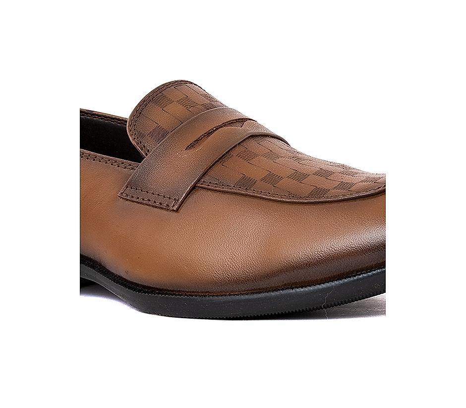 KHADIM Lazard Brown Leather Penny Loafers Casual Shoe for Men 6890094