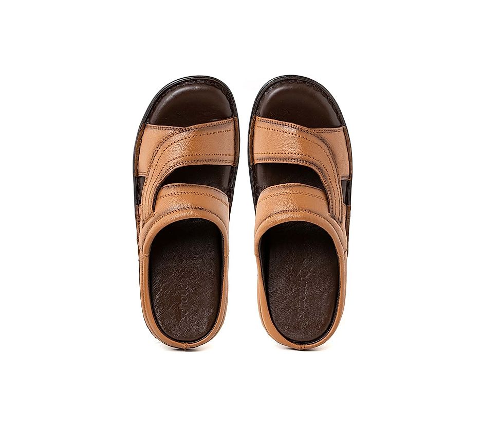 KHADIM Softouch Tan Casual Slip On Sandal for Men (6940093)
