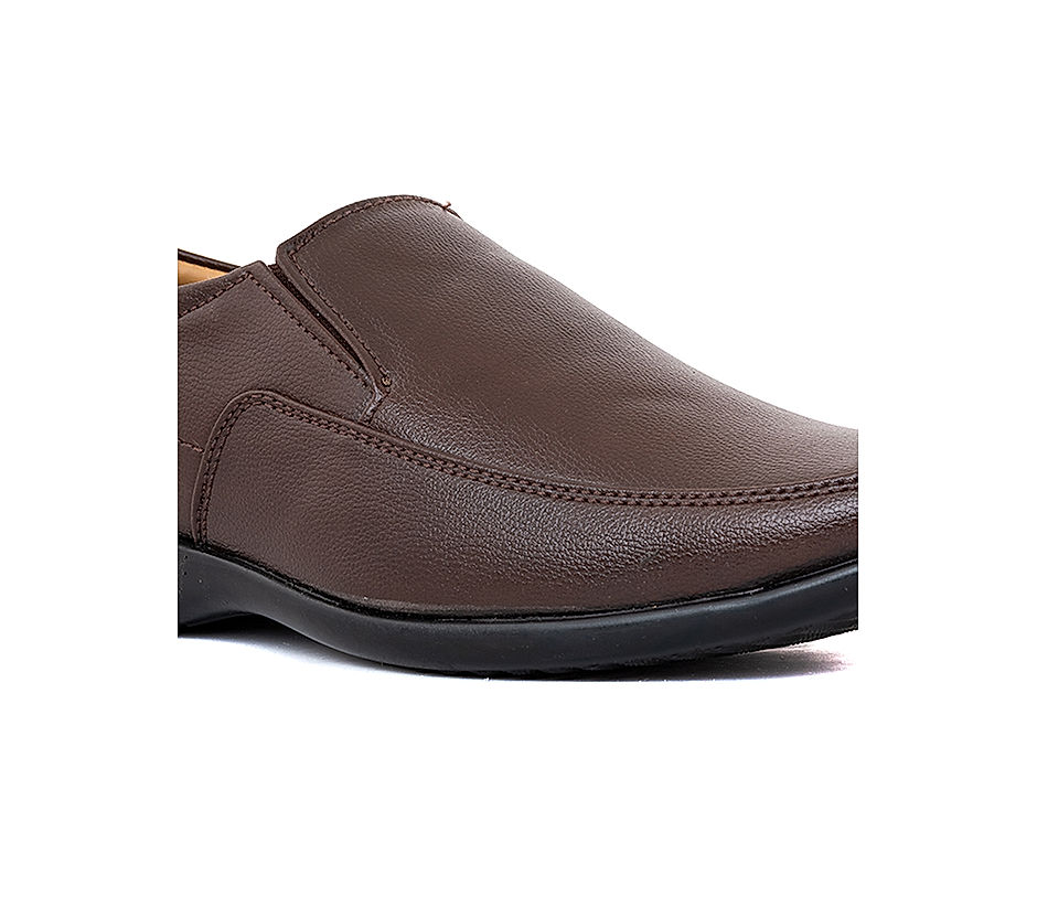 KHADIM Brown Formal Slip On Shoe for Men 7236454