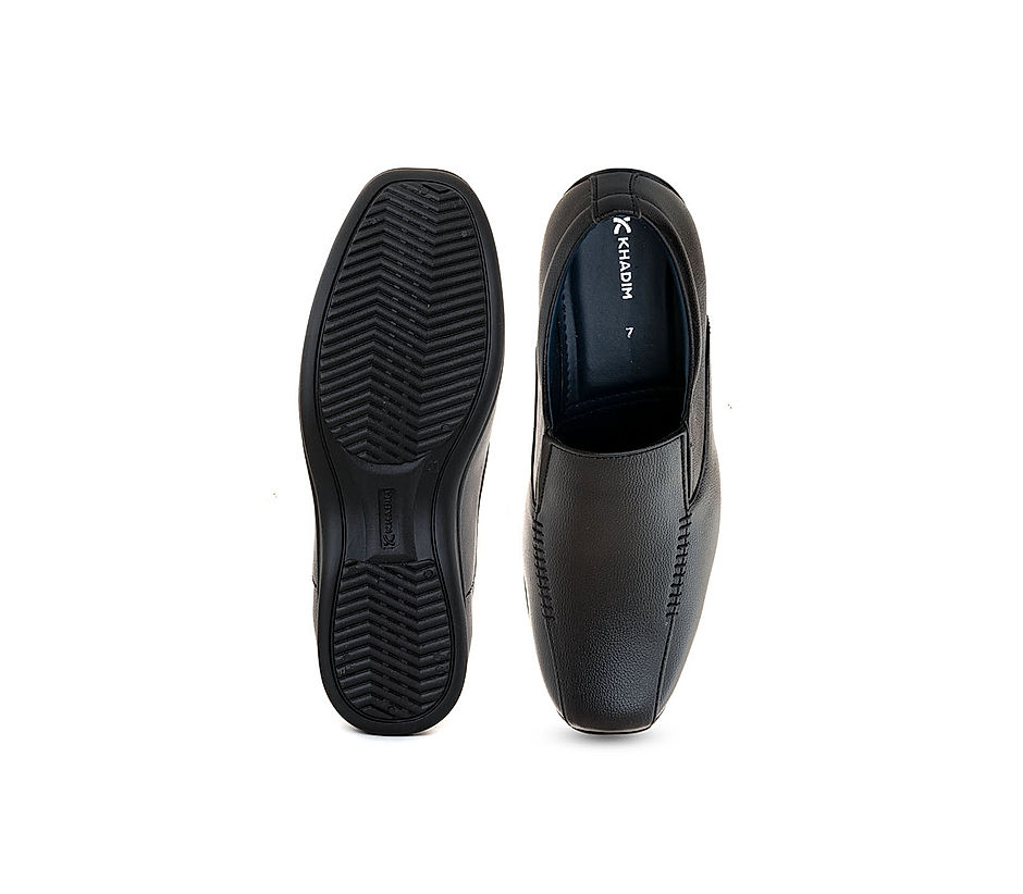 KHADIM Black Loafers Formal Shoe for Men (7236536)