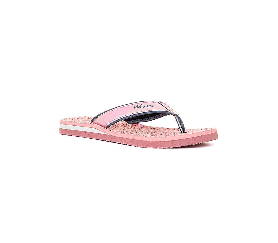 KHADIM Waves Pink Casual Thong Slippers for Women 7281755