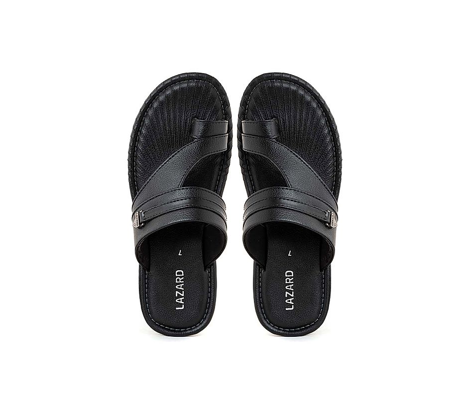 KHADIM Lazard Black Casual Slip On Sandal for Men (7323006)