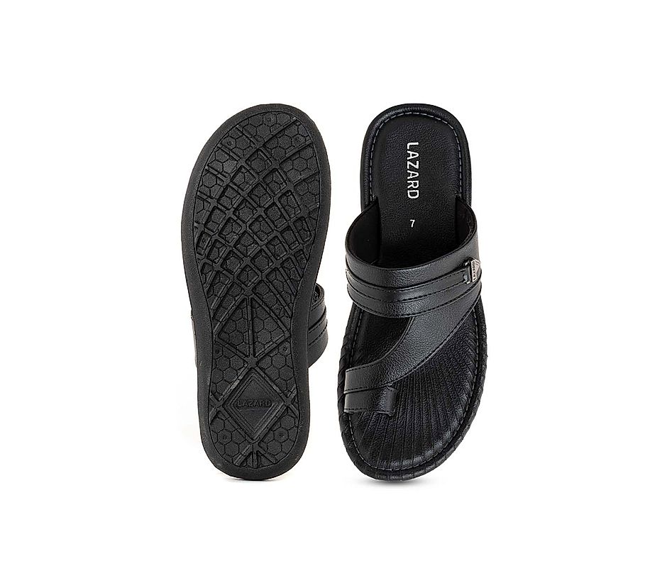 KHADIM Lazard Black Casual Slip On Sandal for Men (7323006)