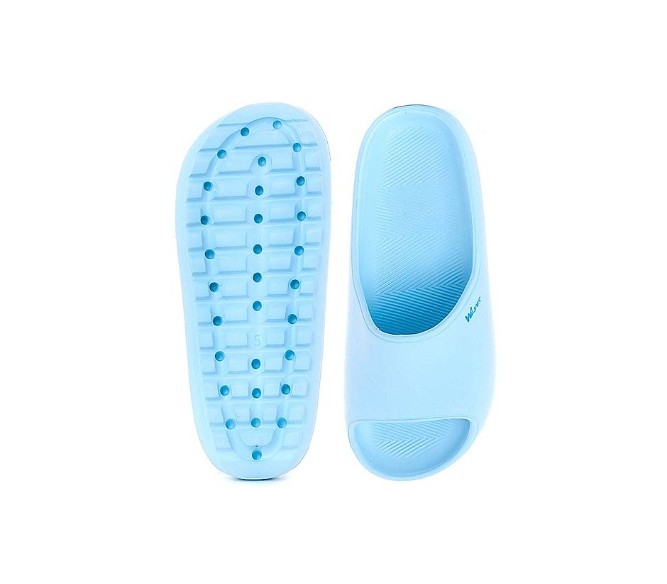 KHADIM Waves Blue Washable Mule Slide Slippers for Women (7450069)