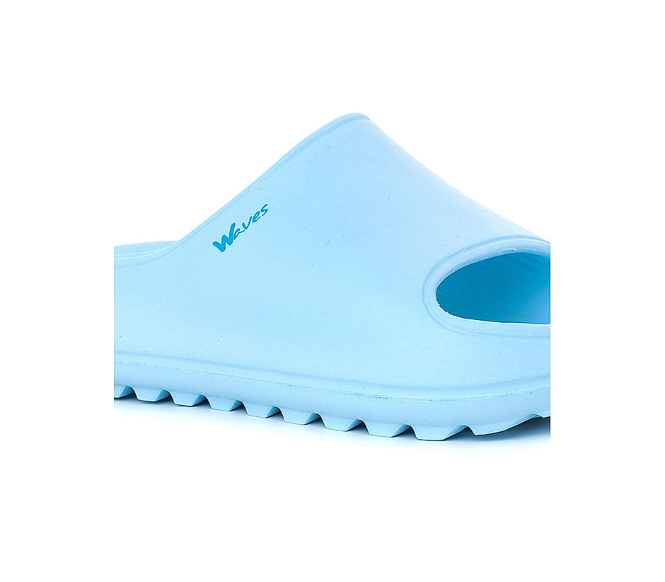 KHADIM Waves Blue Washable Mule Slide Slippers for Women (7450069)