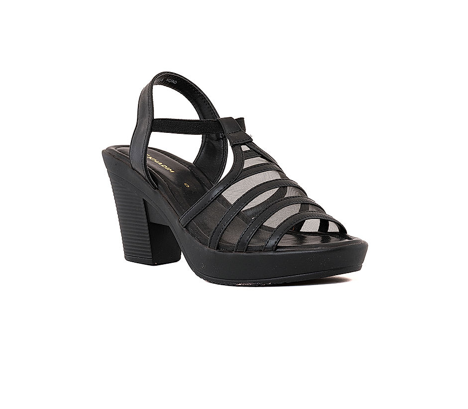 Khadims black heels store