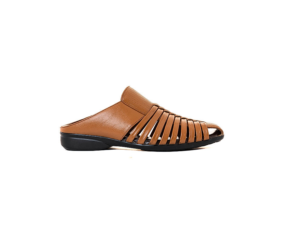 Mens leather mule slippers for online sale