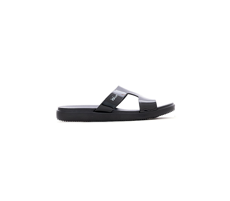 All black 2024 slide sandals