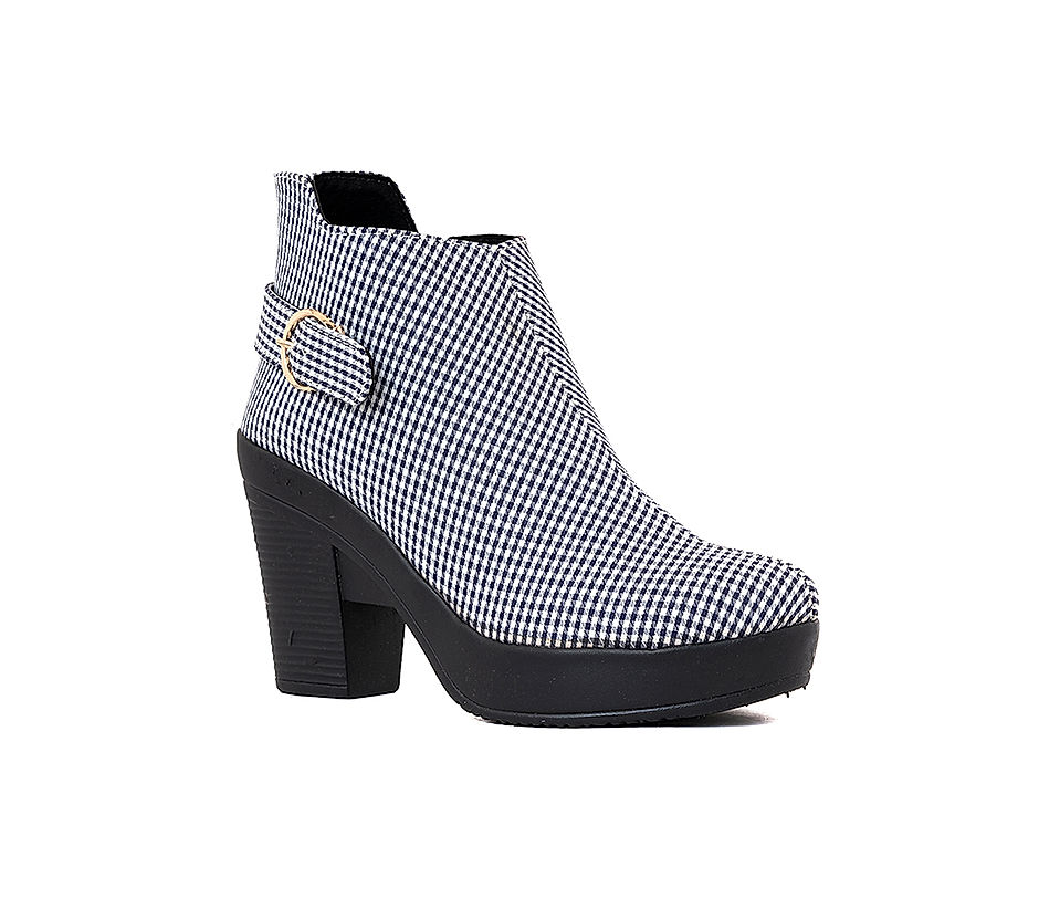KHADIM Cleo Brown Block Heel Cuff Boots for Women (2746353)