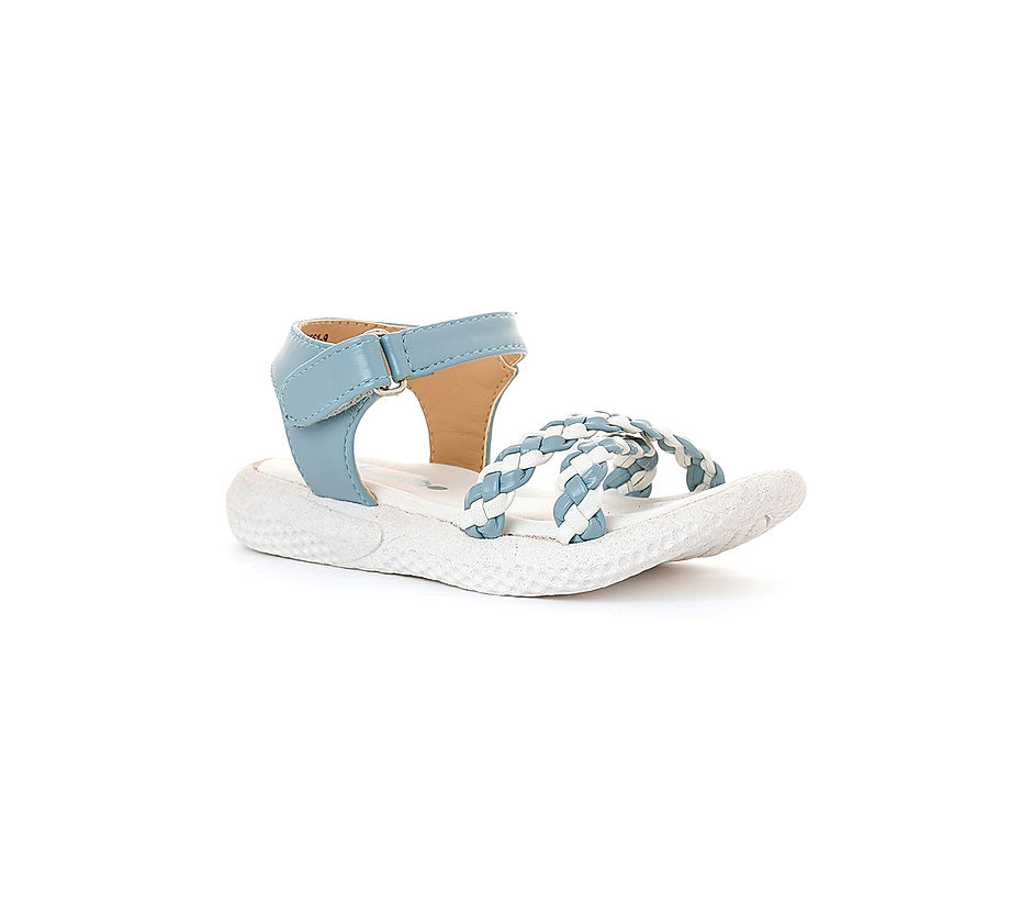 Baby Moo Solid Hookloop Comfortable Anti-skid Floater Sandals - White