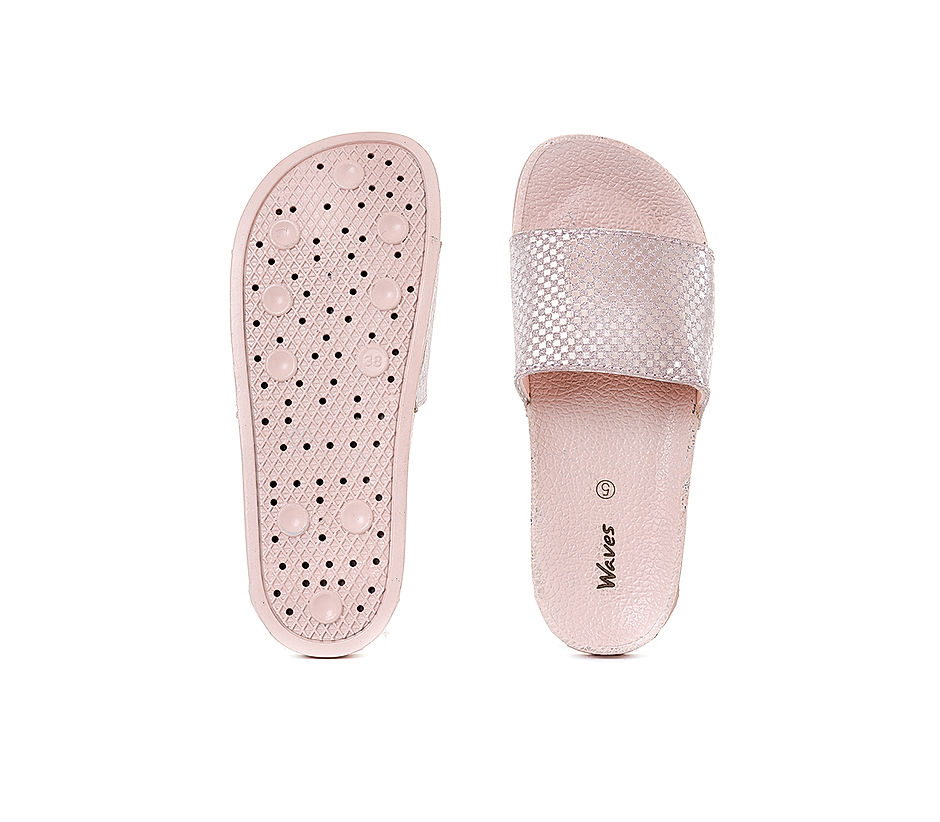 KHADIM Waves Pink Casual Mule Slide Slippers for Women (6960055)
