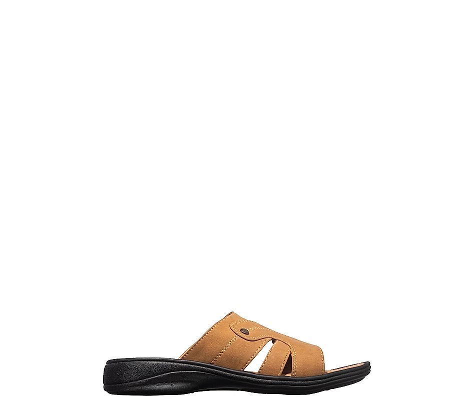 KHADIM Tan Brown Casual Slip On Sandal for Men (1140043)