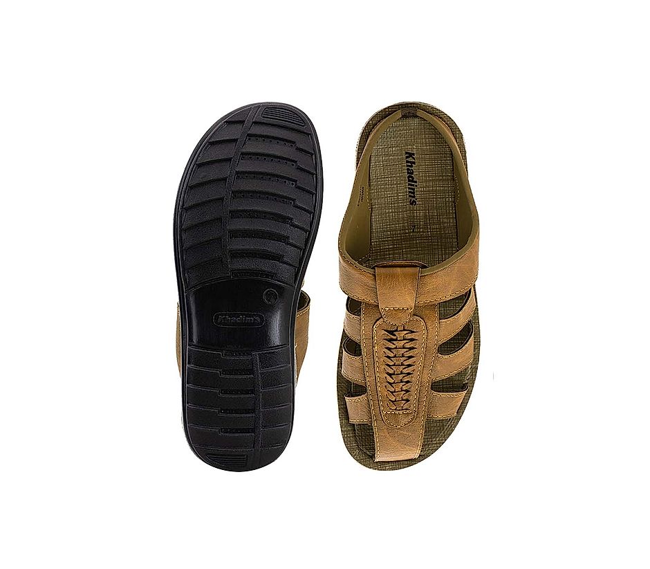Dark Brown Leather Multi Strap Shoe Type Sandals for Men - Mardi Gras-sgquangbinhtourist.com.vn